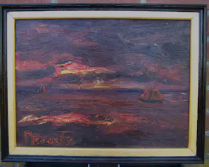 Paul Permeke - Schepen op zee. kopen? Bied vanaf 260!