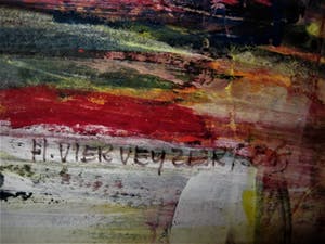 Henk Vierveijzer - CoBrA en Neue Wilden - Krachtig expressionisme - "Happen naar de Baas" GROOT!! kopen? Bied vanaf 150!