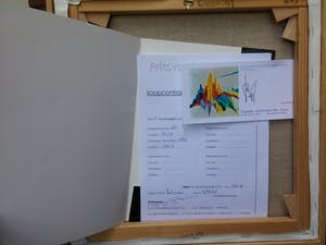 Frits Vogel - 669 - fris en kleurrijk werk - inclusief aankoopbewijs en boek kopen? Bied vanaf 350!