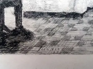 Jacob Taanman - Het Kasteel Zaenden – begin 12e eeuw [ets onafgewerkte staat 1875] kopen? Bied vanaf 95!