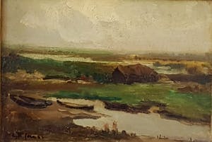 Willem G.F. Jansen - Hollands landschap kopen? Bied vanaf 185!