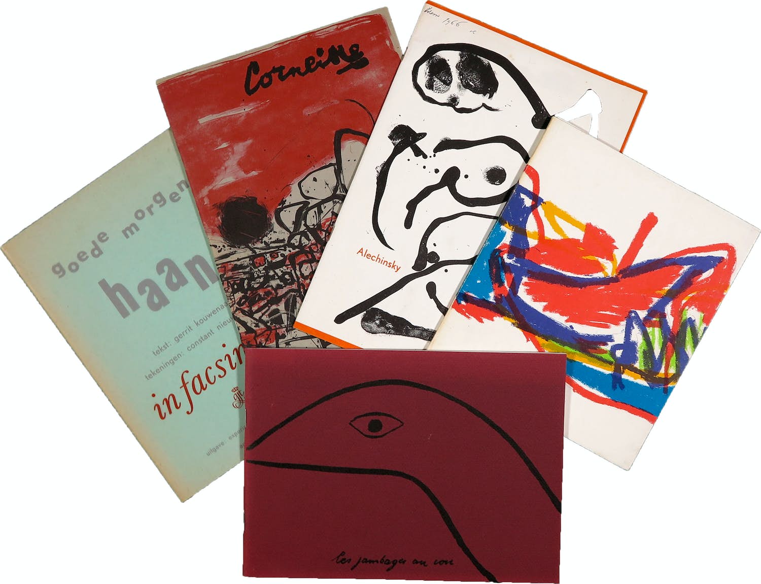 Corneille - Constant, Alechinksy en Appel - Lot van vijf drukwerk boekjes met org. grafiek kopen? Bied vanaf 80!