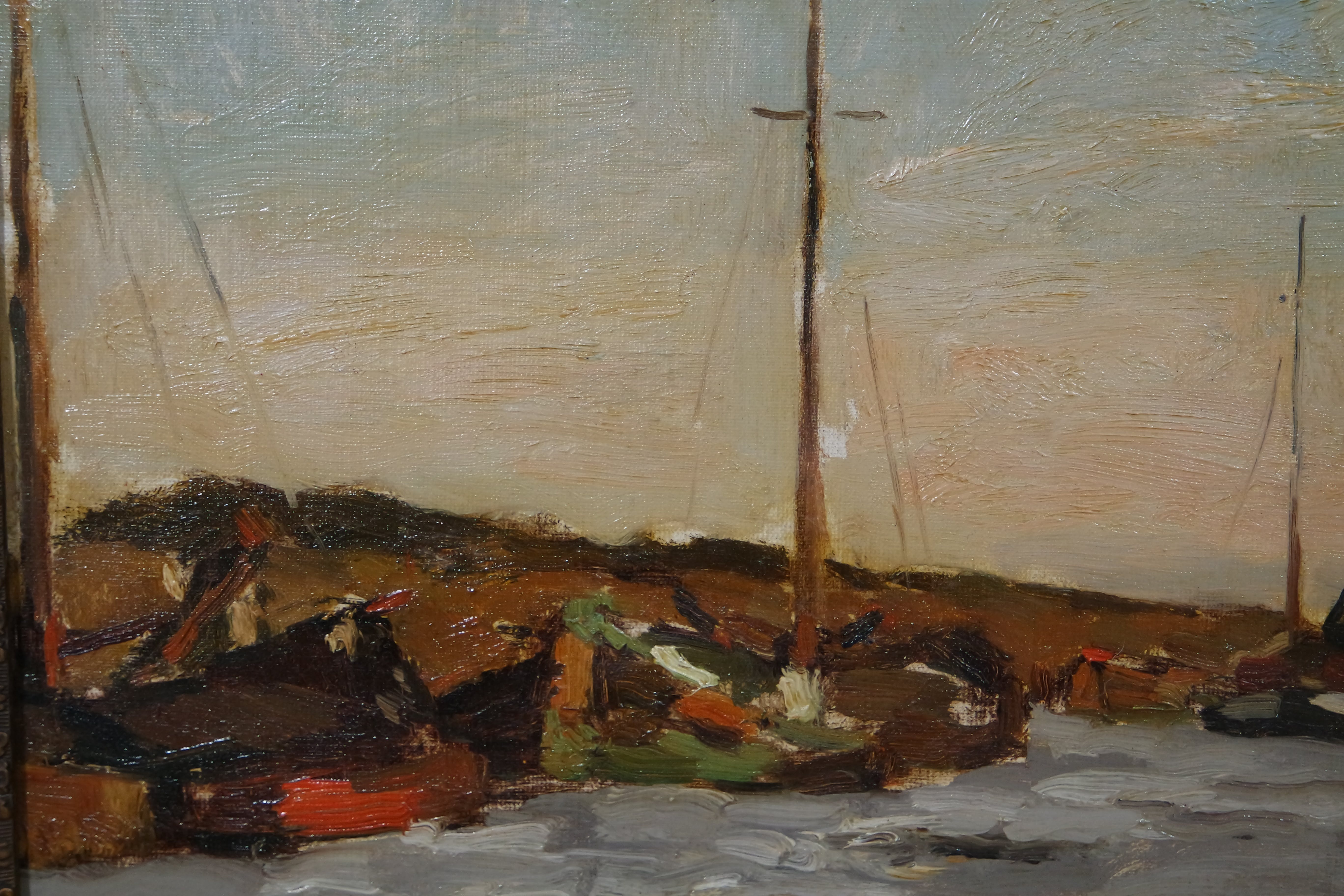 Cor Noltee - olieverf op doek - haven van Dordrecht. kopen? Bied vanaf 625!