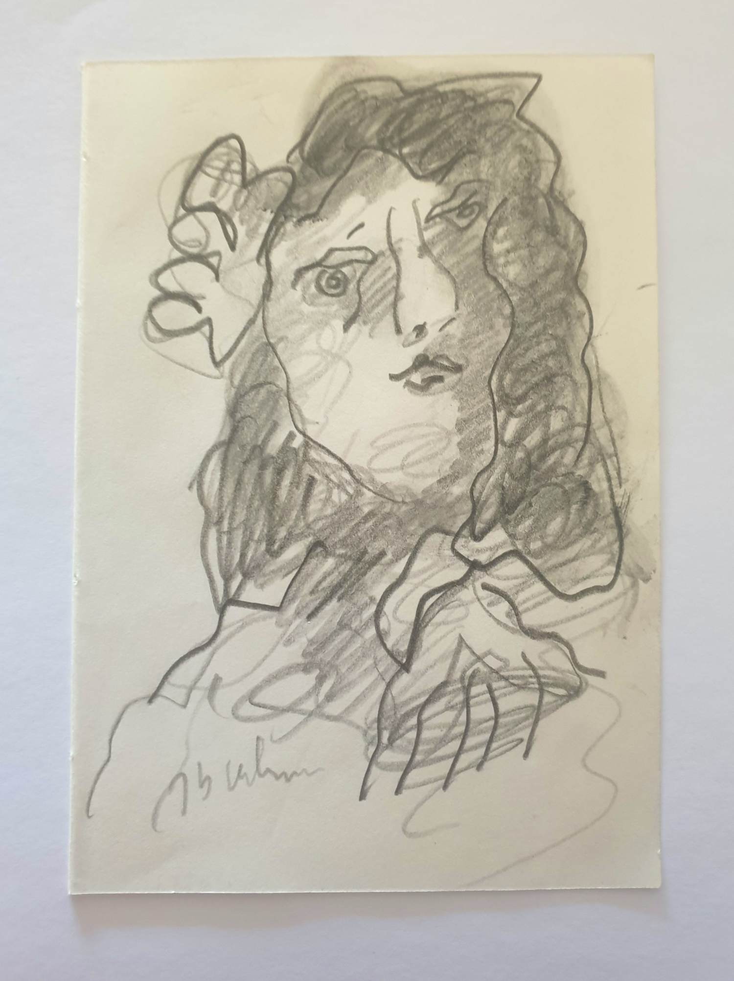 Jan Sierhuis - Flamenco Danseres - 1992 - Potloodtekening - 14 x 10 cm - Gesigneerd verkocht voor € 25!