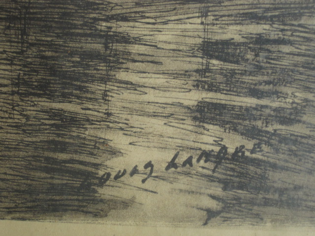 Louis Landre - gesigneerde Ets Amsterdam Oudezijds kolk en Oude kerk" ca 1920 kopen? Bied vanaf 1!