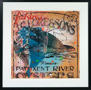 Suzanne van Soest - Zeefdruk, Flying fish - Ingelijst kopen? Bied vanaf 35!