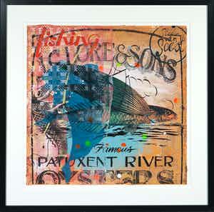 Suzanne van Soest - Zeefdruk, Flying fish - Ingelijst verkocht voor € 35!