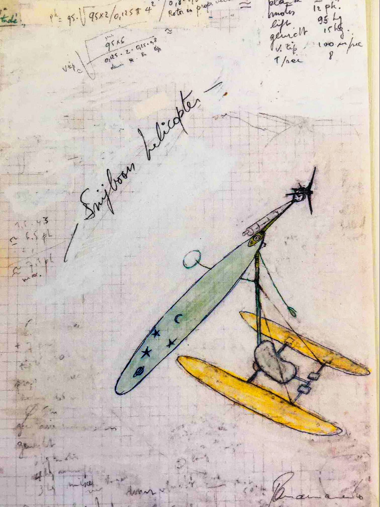 Panamarenko - THE MONOCEDO - Snijboon helicopter verkocht voor € 80!