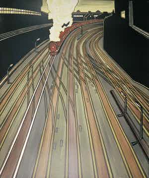 Bruno Vekemans - Litho, Le train verkocht voor € 100!