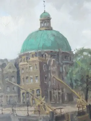 Hendrik Cornelis Kranenburg - De Luthersekerk met Haarlemmersluis aan de Singel kopen? Bied vanaf 350!