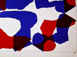 Martien de Kler - Zeer kleine oplage (10) - pop Art - Zeefdruk -Blue & Red- potloodgesigneerd kopen? Bied vanaf 1!