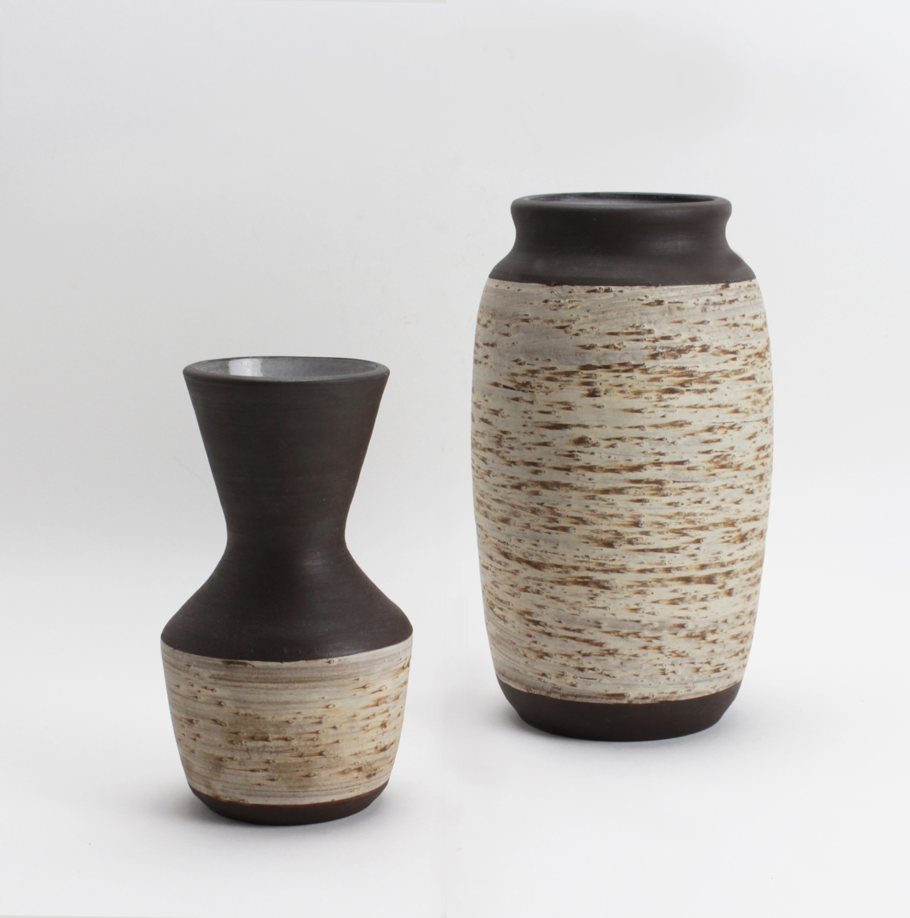 Potterie Ravelli - 2 'Berkenbast' vazen kopen? Bied vanaf 10!