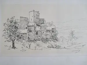 Niet of onleesbaar gesigneerd - 13 Tekeningen Landschap div. kunstenaars kopen? Bied vanaf 1!