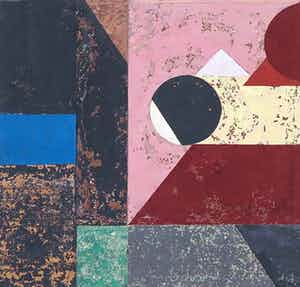 Henri Plaat - Gouache op papier, Abstract verkocht voor € 50!