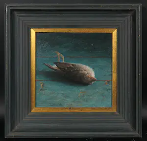 Julien Landa - Olieverf op board, Dood musje kopen? Bied vanaf 200!