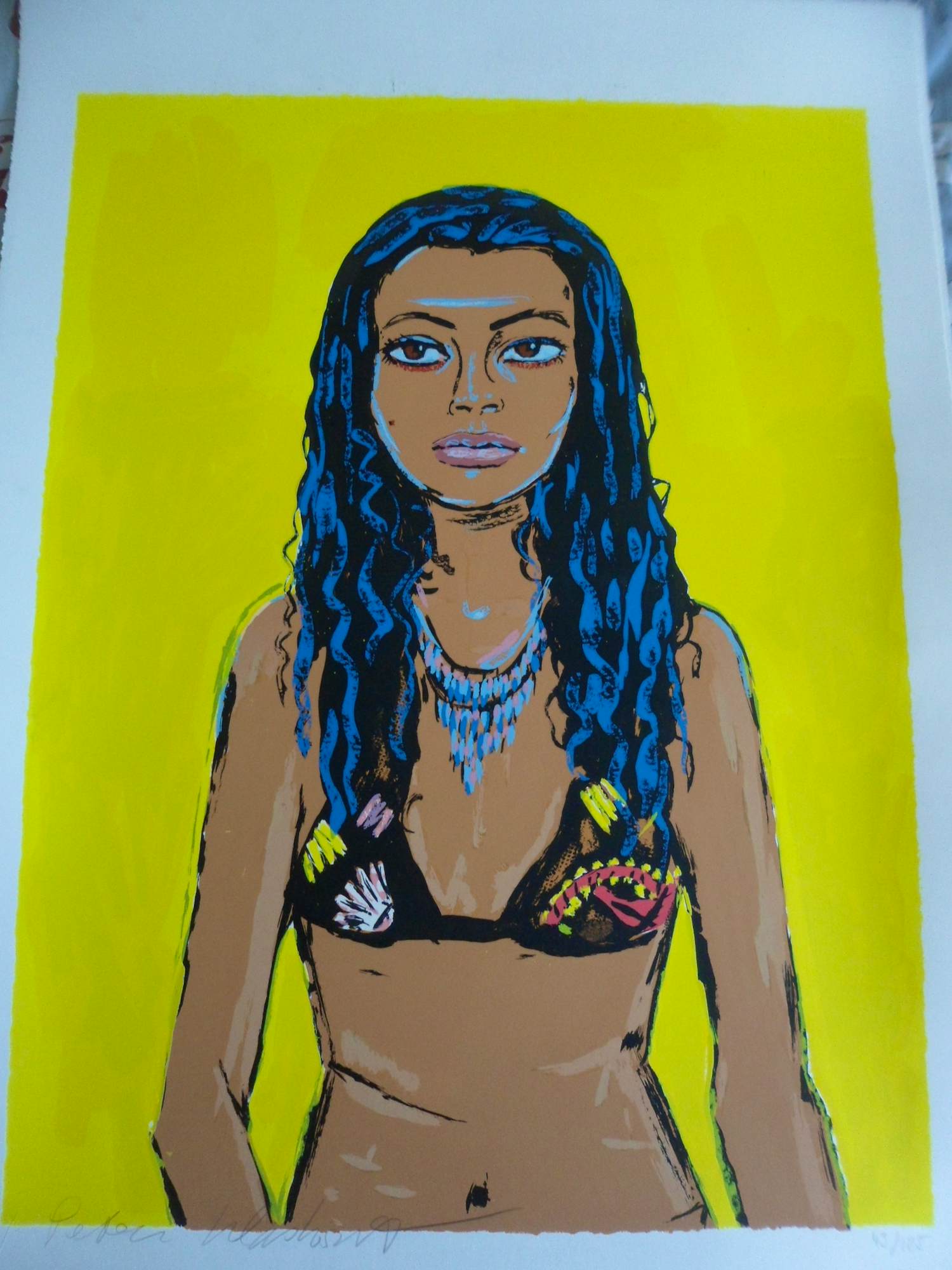 Peter Klashorst - Zeefdruk, Yellow Princess - hand gesigneerd kopen? Bied vanaf 80!