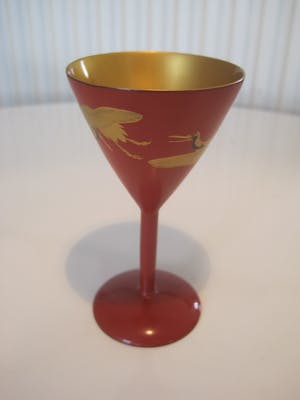 Niet of onleesbaar gesigneerd - Japans Makie lakwerk zes houten bekertjes kopen? Bied vanaf 10!