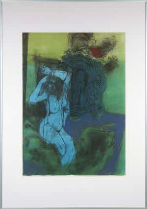 Ru van Rossem - Ets/aquatint en reliëfdruk, Romance de la pena negra - Ingelijst verkocht voor € 100!