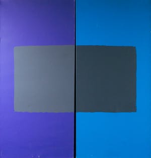 Hugo van Valkenburg - Acryl op doek, Grijs/kleurspiegel kopen? Bied vanaf 1!