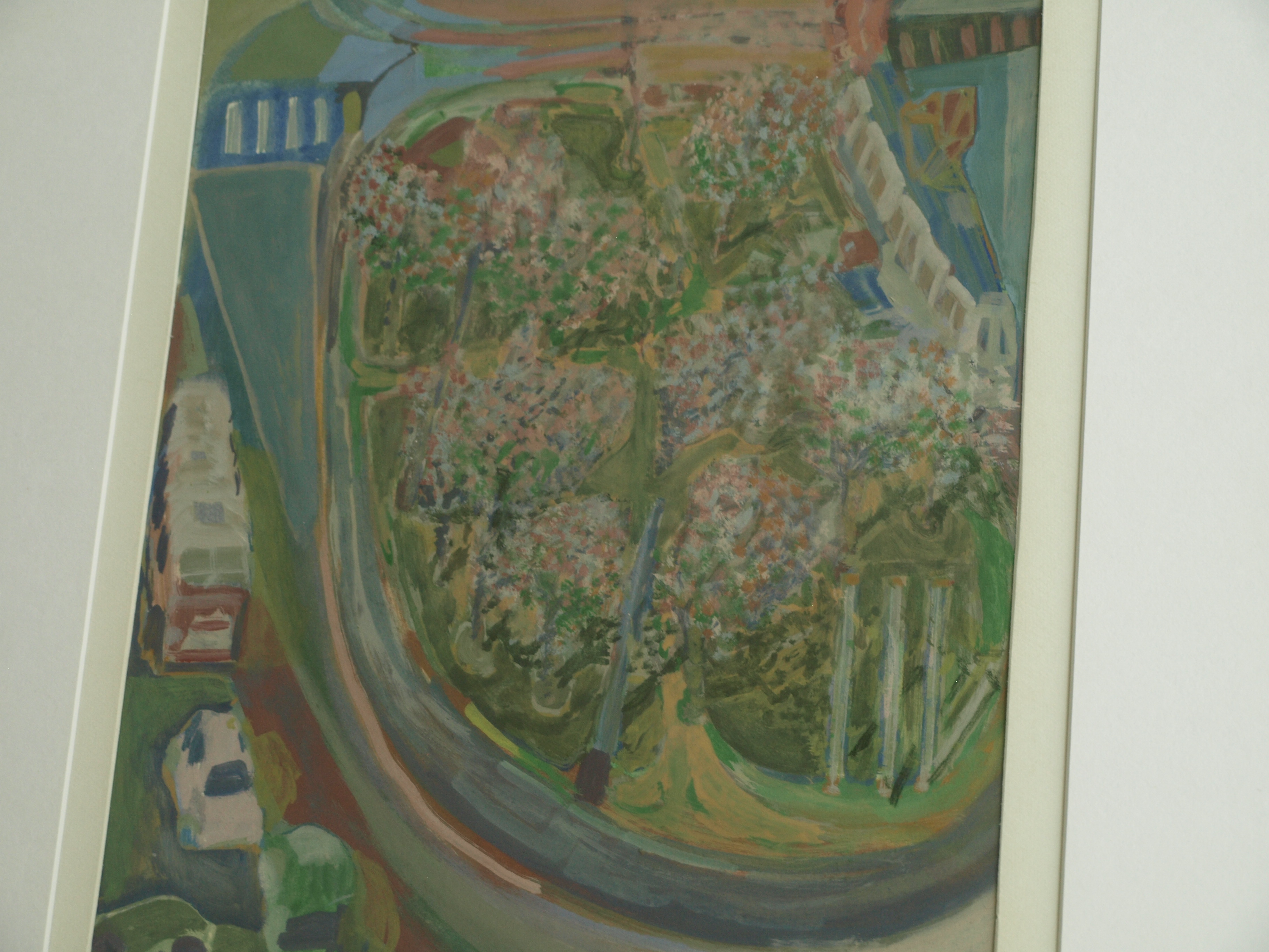 Martien Groeneveld - Gouache , Mercatorplein – gesigneerd & ingelijst – 1975  kopen? Bied vanaf 1!