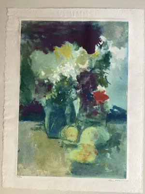Kees Verwey - Bloemen stilleven - ets/aquatint kopen? Bied vanaf 195!