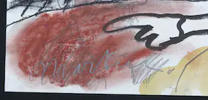 Anton Martineau - Aquarel en krijttekening, Zonder titel kopen? Bied vanaf 1!