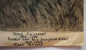 Frans Smissaert - Portret man. Roodkrijt. kopen? Bied vanaf 49!