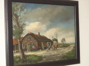 Hendrik Cornelis Kranenburg - Olieverf - Boerderij op Platteland kopen? Bied vanaf 90!