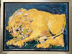 Martin van Wordragen - Olieverf op doek - Wild goud (80x60) verkocht voor € 450!