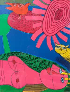 Corneille - Femme, litho (mooi ingelijst, groot) verkocht voor € 395!