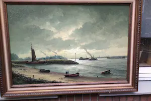 Herman Wijngaard - schilderij met mooi havengezicht kopen? Bied vanaf 500!