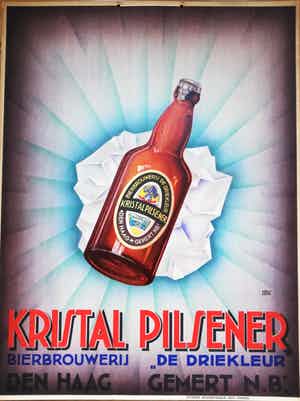 Affiche 'Kristal Pilsener' verkocht voor € 1!