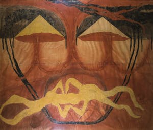 Harm van der Wal - Gouache en collage, Zwevende figuren - Ingelijst (Zeer groot en zeer zwaar) kopen? Bied vanaf 1!