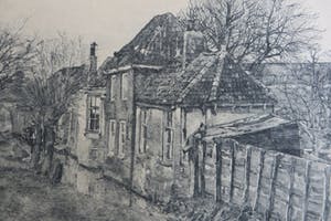 Antoon Derkzen van Angeren - Dorpsgezicht met molen en kerk kopen? Bied vanaf 15!