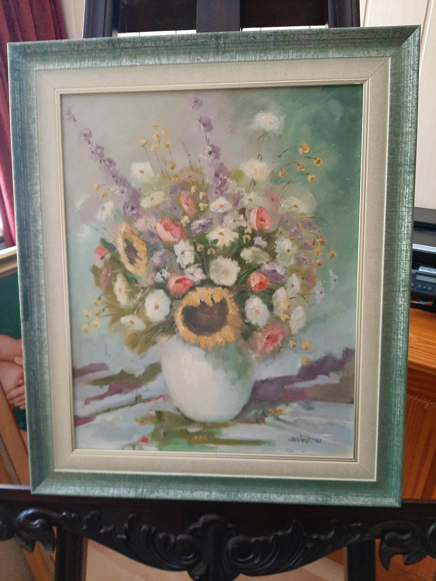 Bram Vegt - Olieverf op doek, vaas met bloemen uit 1997 kopen? Bied vanaf 50!