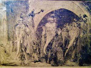 Marius Bauer - optocht met olifanten verkocht voor € 95!