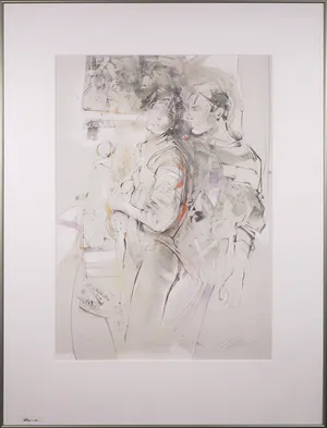 Gabriele Mierzwa - Litho, Omarmende figuren - Ingelijst kopen? Bied vanaf 1!