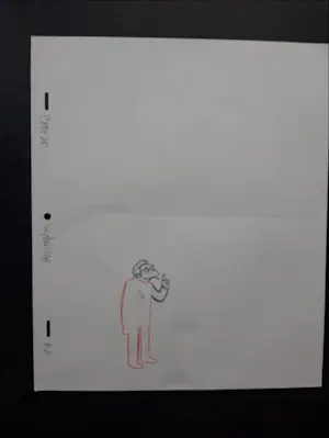 Matt Groening - originele productietekening The Simpsons, Moe ingelijst + Certificaat kopen? Bied vanaf 65!