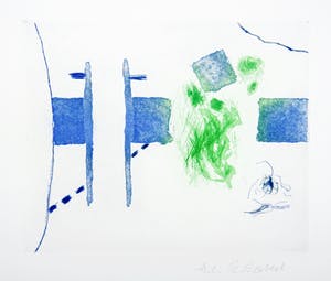 Roger Raveel - Blauw-groen tuingezicht (zeer zeldzaam) kopen? Bied vanaf 440!