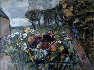 Agnes van den Brandeler - Bloemenveld - Gouache, Ingelijst kopen? Bied vanaf 280!