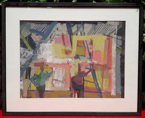 Frans Hollaardt - Schilders, gouache (netjes ingelijst) kopen? Bied vanaf 1!