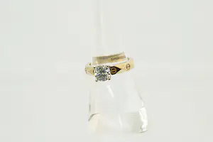 7 - Fraai gedetailleerde 14Krt geel-gouden "schroef" ring - kleine maat! kopen? Bied vanaf 135!