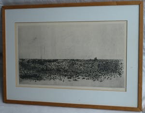 Fred Fritschij - Ingelijste ets , Landschap III – gesigneerd – 1971 – nr 4 van 8 kopen? Bied vanaf 42!