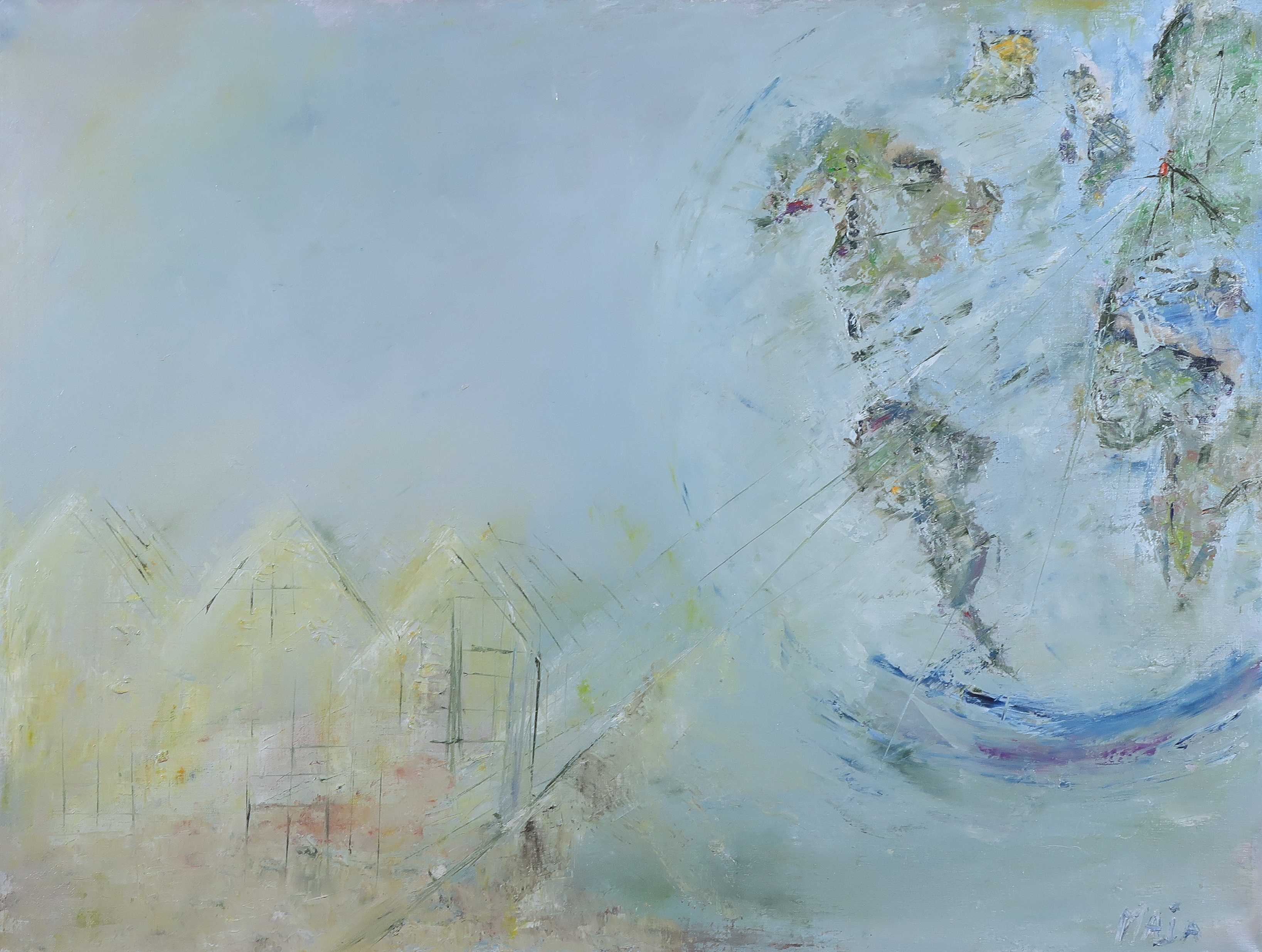 Niet of onleesbaar gesigneerd - Olieverf op doek, Wereldbol - Ingelijst kopen? Bied vanaf 1!