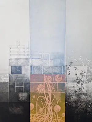 Martin Ware - Grote magisch realisme Ets/Aquatint "Tryptych" - oplage 100 ex - gesigneerd kopen? Bied vanaf 41!