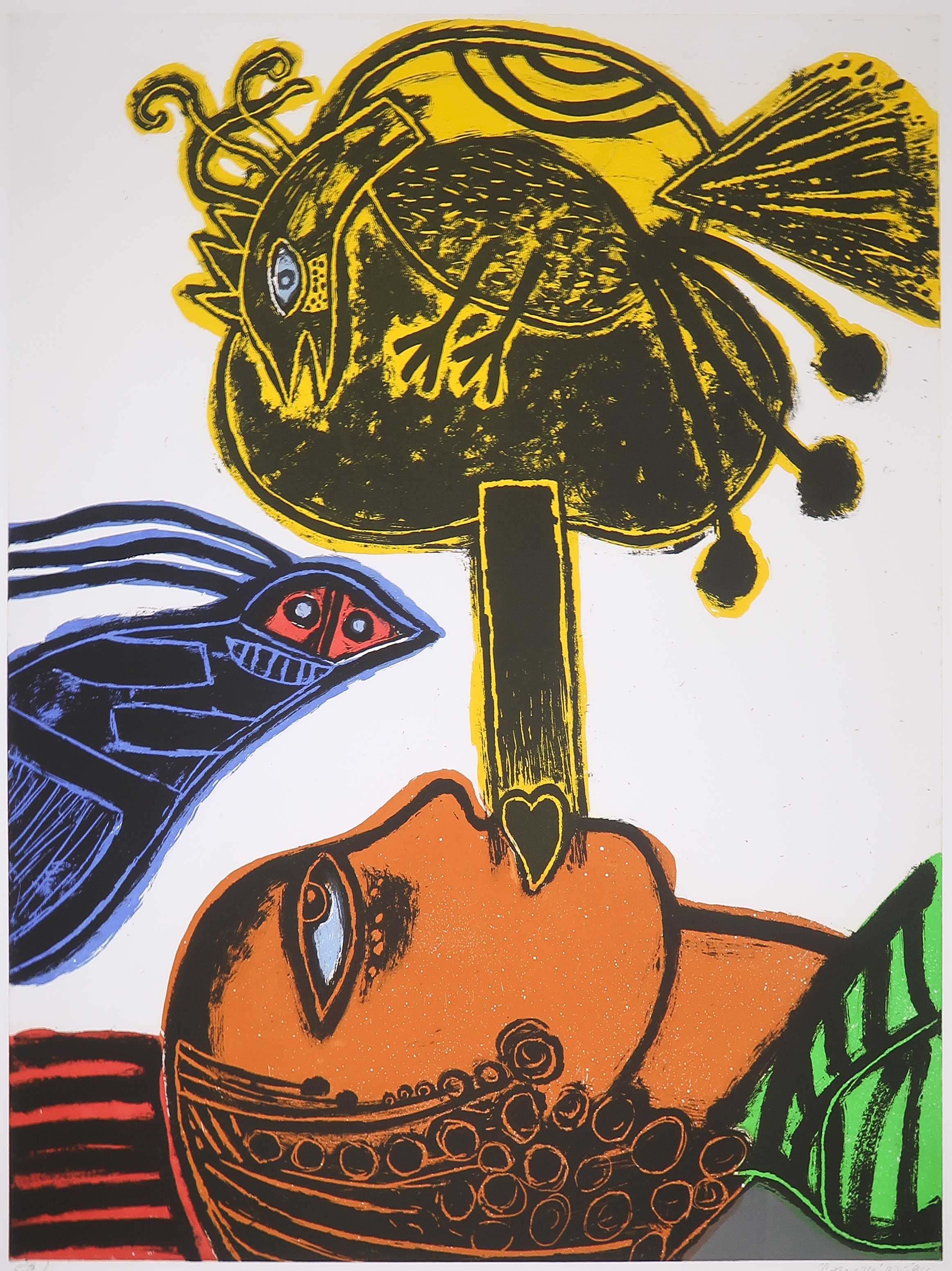 Corneille - Ets en aquatint, L'Africaine (Zeer Groot!) kopen? Bied vanaf 500!