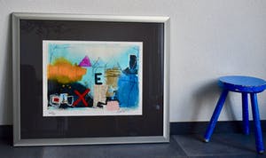 Theo Koster - Zeefdruk Nr. 343 - collage - Ingelijst kopen? Bied vanaf 50!