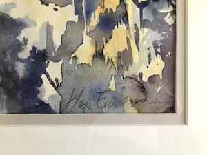 Hen Euverman - Bloesem en seringen - Aquarel, Ingelijst kopen? Bied vanaf 38!