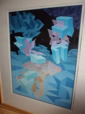 Hans Klaui - Geometrisch abstracte , zeefdruk kopen? Bied vanaf 40!