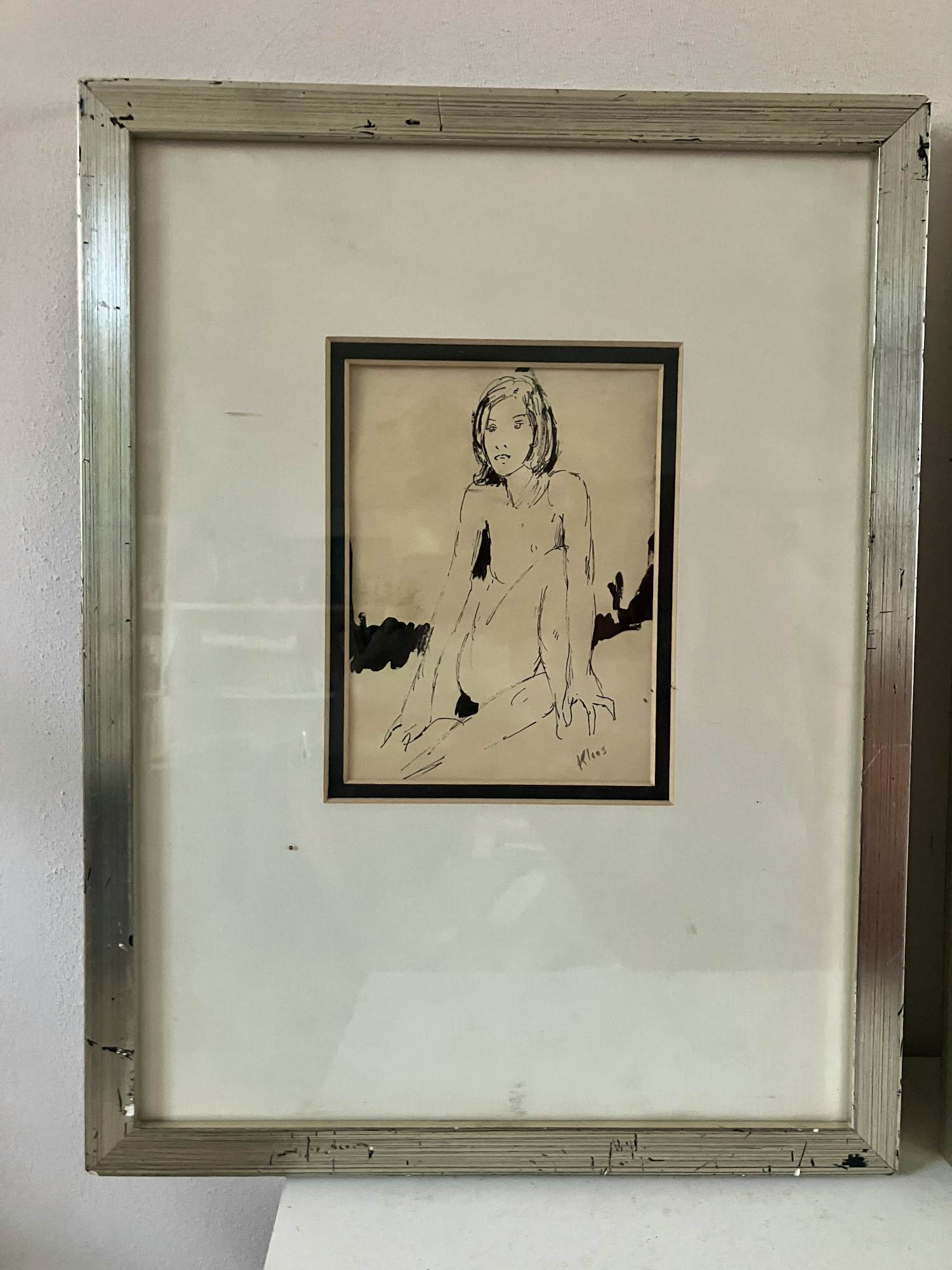 Cornelis Kloos - Zittende naakte jonge dame kopen? Bied vanaf 40!